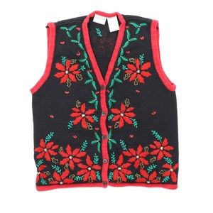 Vintage Bobbie Brooks Ugly Christmas Sweater Vest
